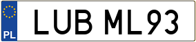 Trailer License Plate